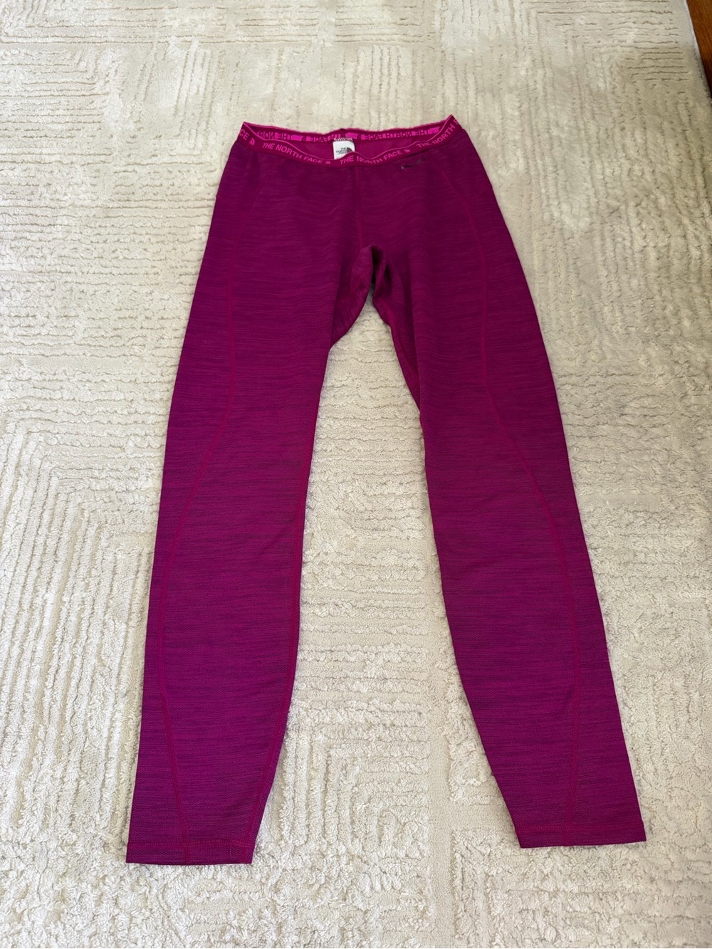 The North Face Pink FlashDry Heather Base Layer Leggings Thermal Pants